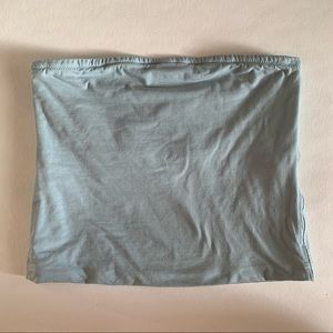 Everlane Tube Top Cropped Light Blue Size Medium